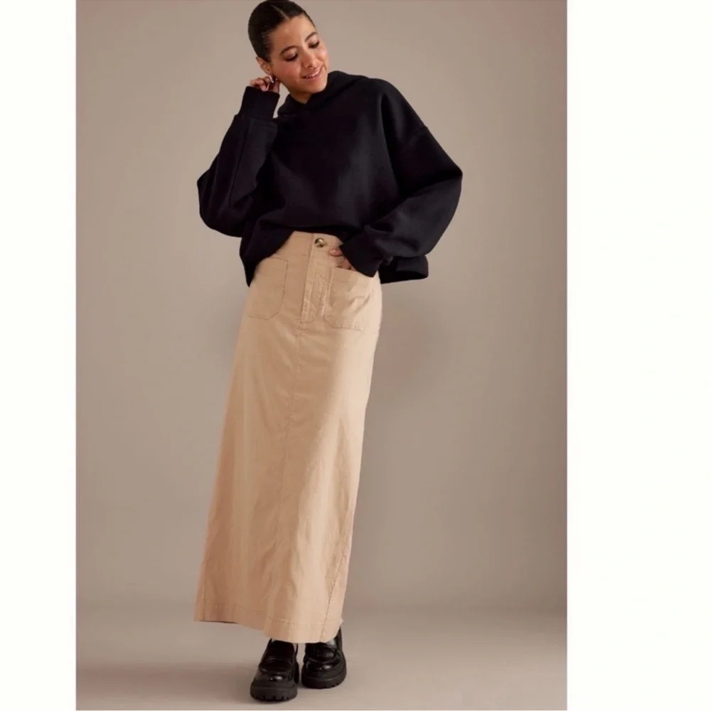 NWT Anthropologie Maeve Magic Fabric The Colette Maxi Skirt, XS 🟥